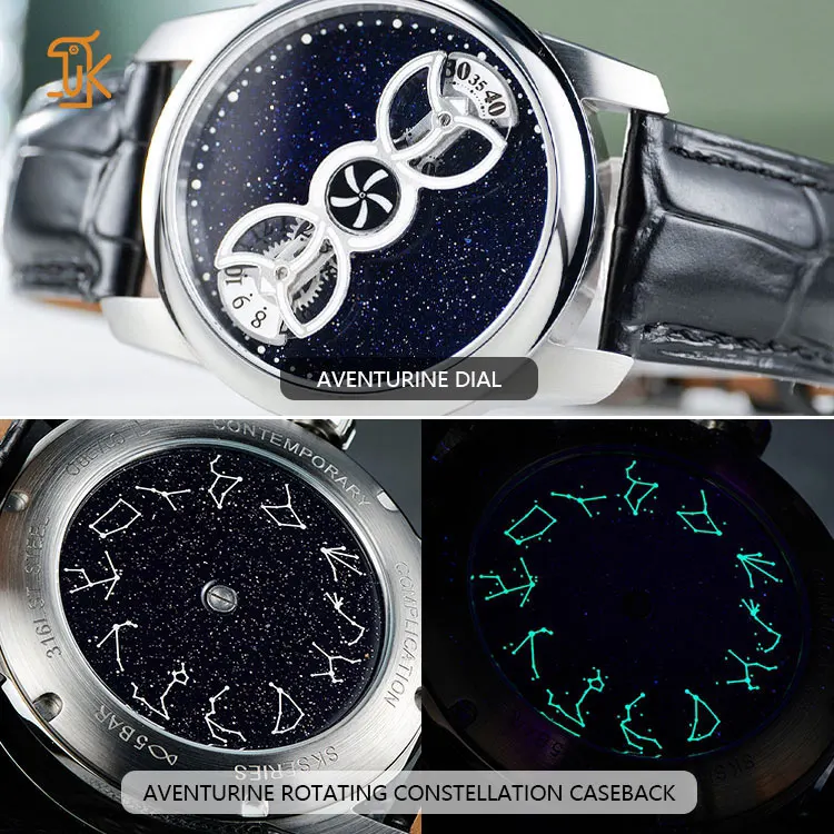SANYIN Unique Rotating Mechanical Watches Luxury Original Designer Custom Brand Automatic Watches For Men Original Supplier