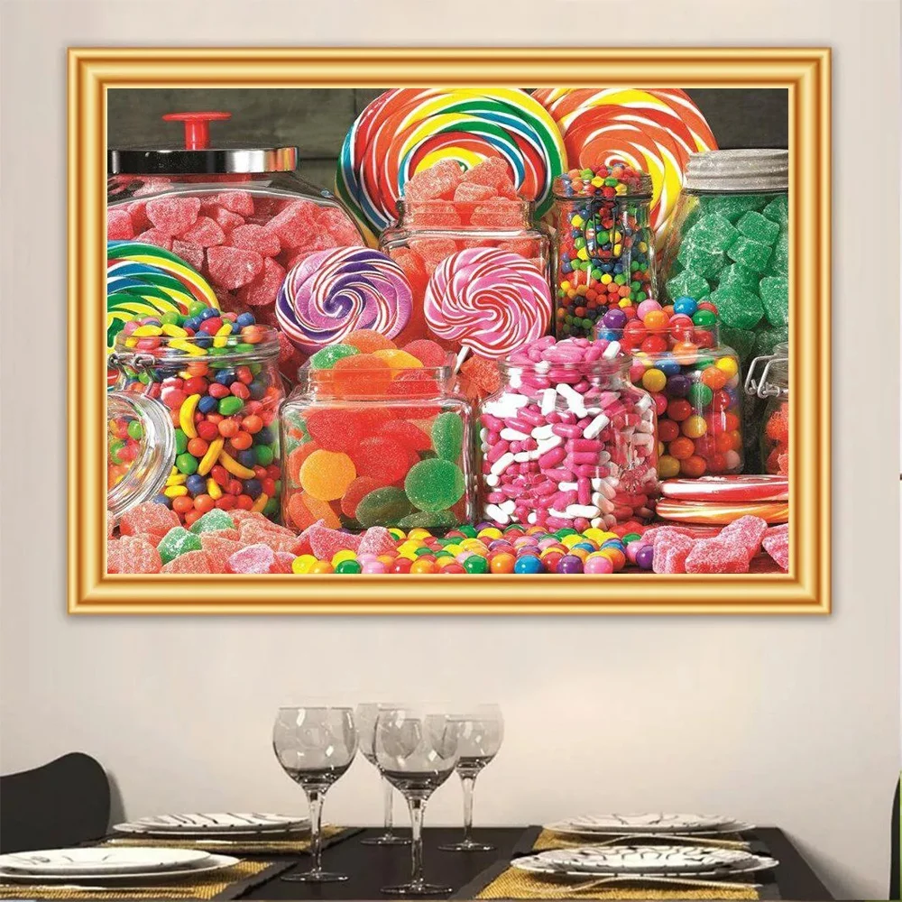 
Full Diamond Embroidery 5d Diamond Painting Dessort Candy Mosaic Art 