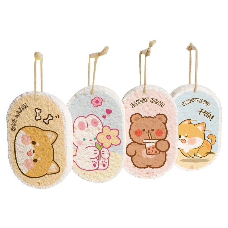 Kitchen Sponge Dish Scrubber Cellulose Face Sponge Compressed Facial Sponges for Daily Cleansing and Exfoliating Cleaning