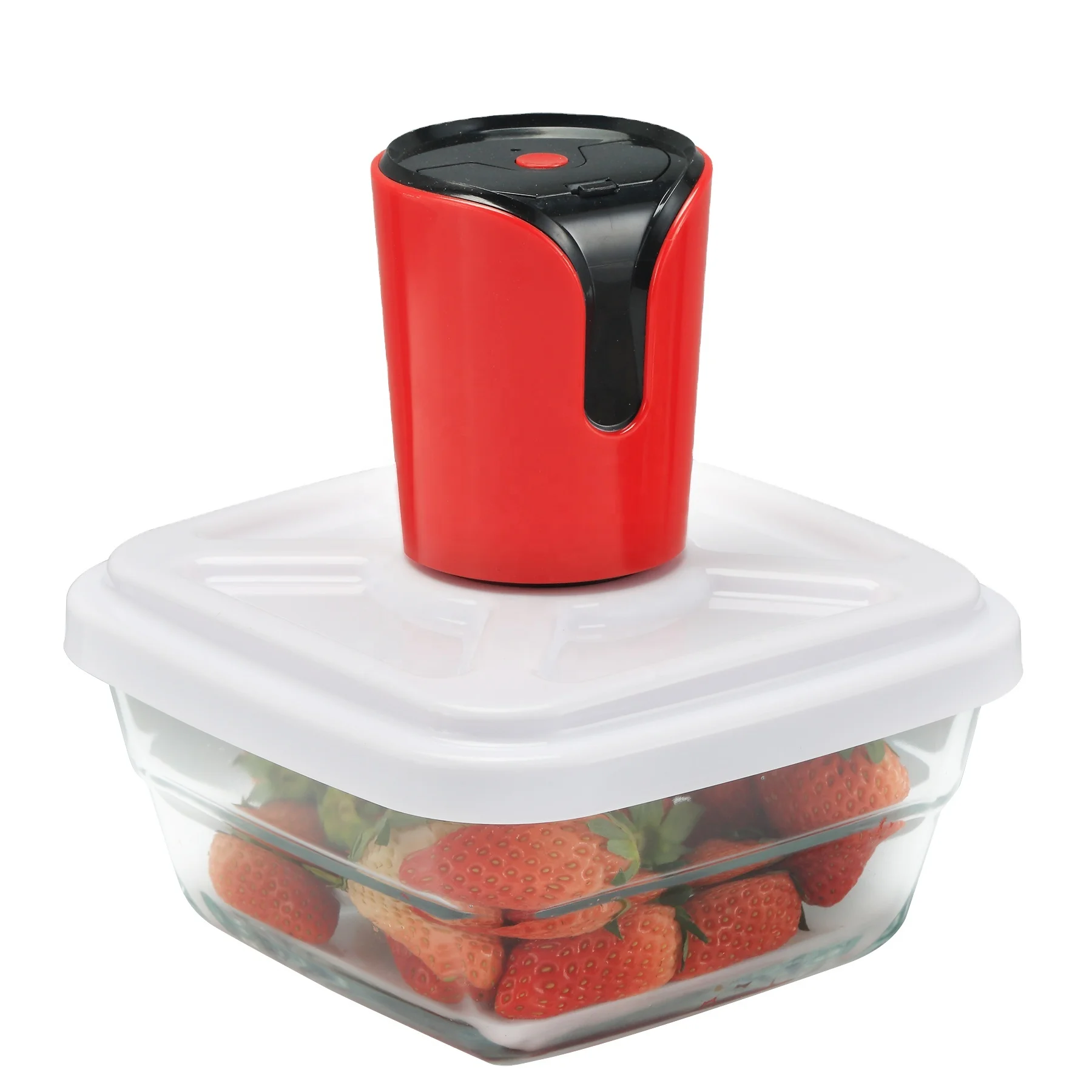 ecofriendly airtight food storage lunch boxes vacuum sealer microwavable glass vacuum food container with automatic vacuum pump