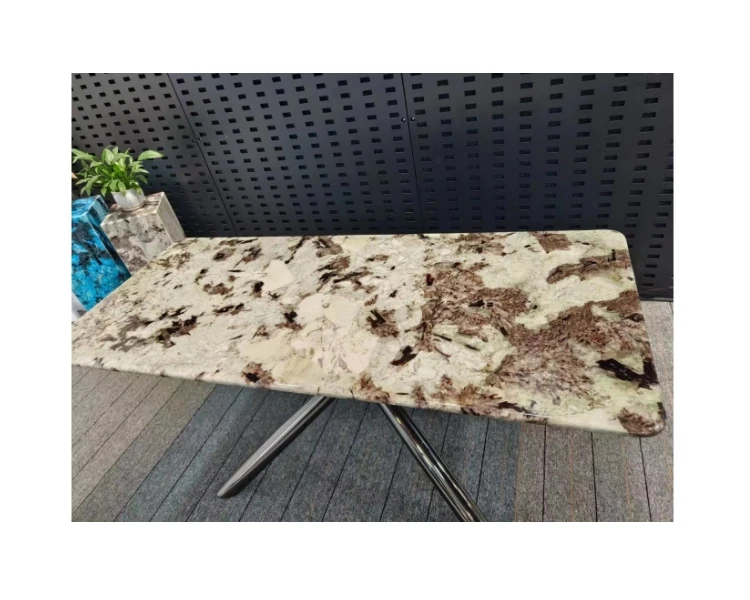 Sea Pearl Blue Granite With Patagonia Design Pattern for Fireplace Surround Back Lighting Accent Wall