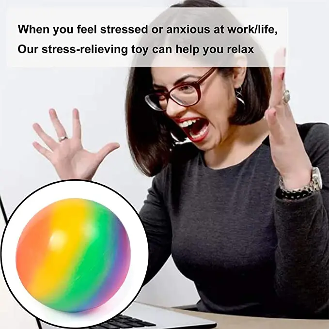 Colorful Stretchy Ball Press Decompression Toy Relieve Stress Balls Hand Squeeze Fidget Toy For Kids Adult Anti stress toys