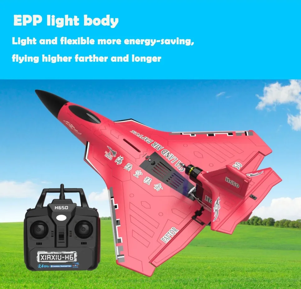 Raptor H650 3 In 1 6ch Rtf Sea Land Air Long Range Aerobatics Stunt Radio Control Rc Jet Plane Brushless Flying Toy