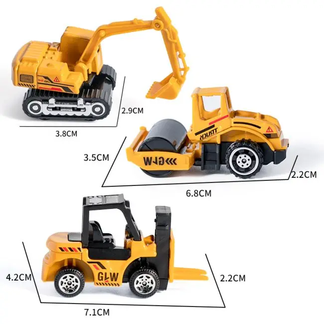 1/55 Scale Professional Diecast Metal Rock Breaker Drill Excavator Static Model Toy