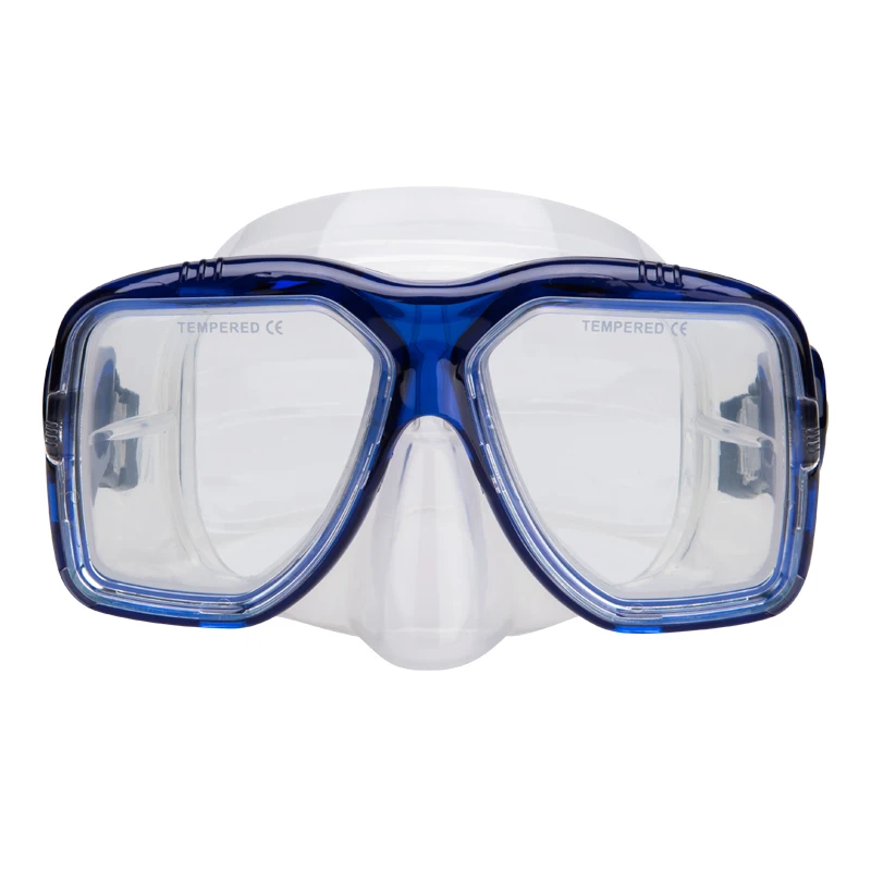 Prescription lens tempered glass diving mask snorkeling mask for adult