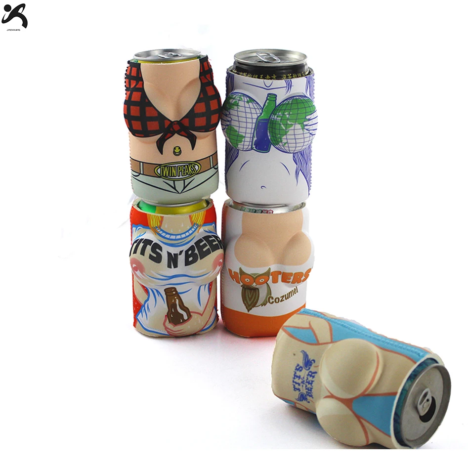 sublimation blank cooler ring bags wedding party insulated drink pu leather neoprene ultra slim line beer can cooler sleeve