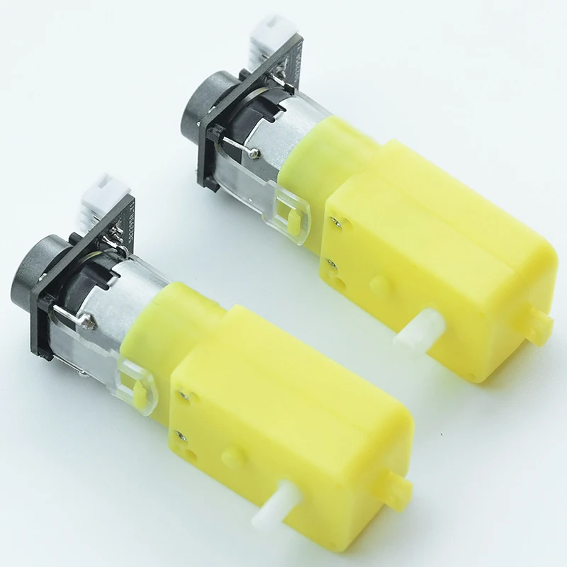 TT Motor With Encoder With wheels Single Shaft