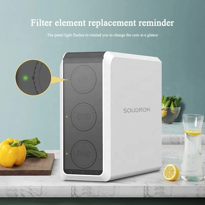 SOUDRON Flow Direct Drinking 3 Stage RO Membrane Filter Water Systems Cartridge Ultrafiltration Water Purifier