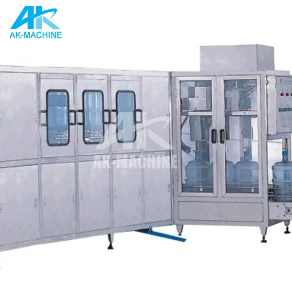 QGF-300 5 Gallon PET PC Bottle Washing Machine  18.9L Mineral Drinking Water Filling Capping Plant Project