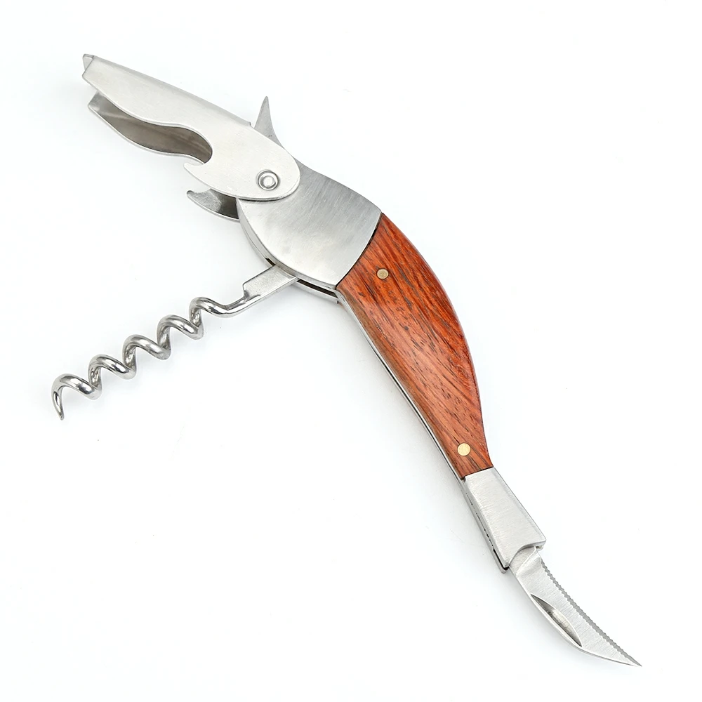 corkscrew wine bottle opener with bird shaped