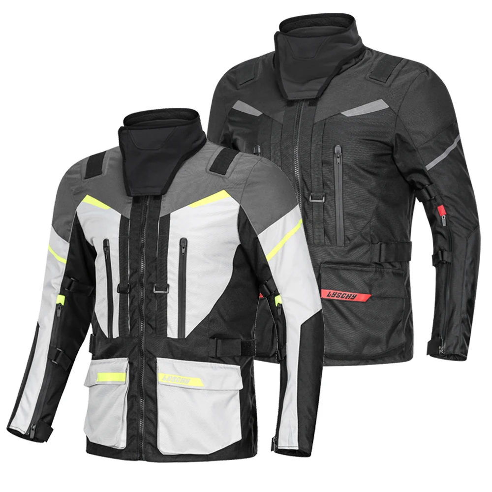 LYSCHY New Arrival Waterproof 3 in 1 Motorcycle Jacket Pants Clothing Suit Winter Keep Warm Motocross Motorbike Jacket S-5XL