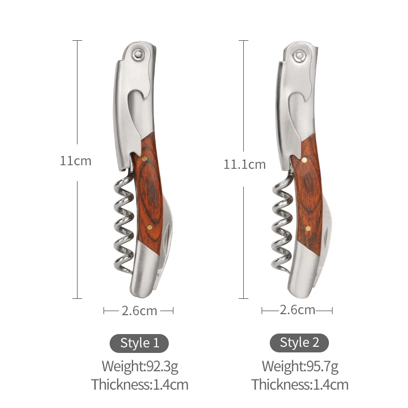 Custom Wine Bottle Openers Easily Use Wooden Handle Corkscrew Wine Bottle Opener