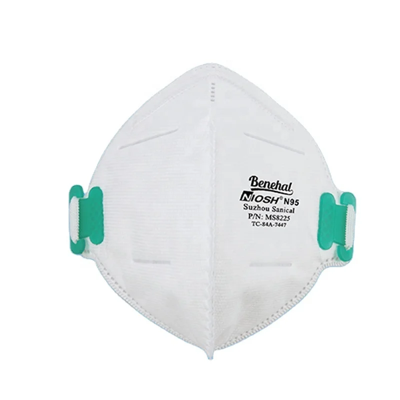 MS8225 flat fold N95 mask N95 Respirator Benehal N95 CDC approved Disposable mask N95 filters stocked cheap masks