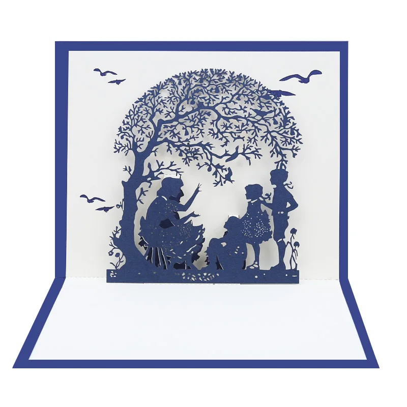 Handmade Thank You 3d  Pop Up Card  Custom Flower Paper Kinds Invitation Gift Holiday Greeting Card