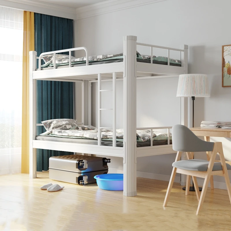 Multifunction Steel Dormitory Bed Frame Queen For Adult Bespoke Metal Double Decker Bunk Bed