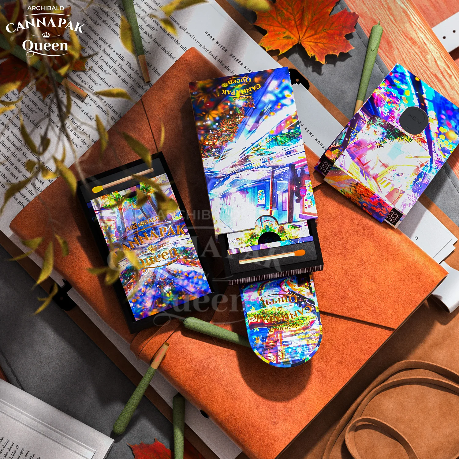 Archibald Professional Design Herb Packaging Cr Pre Roll Match Box Rigid Magnetic Flip Drawer Packaging Boxes For Pre Rolls