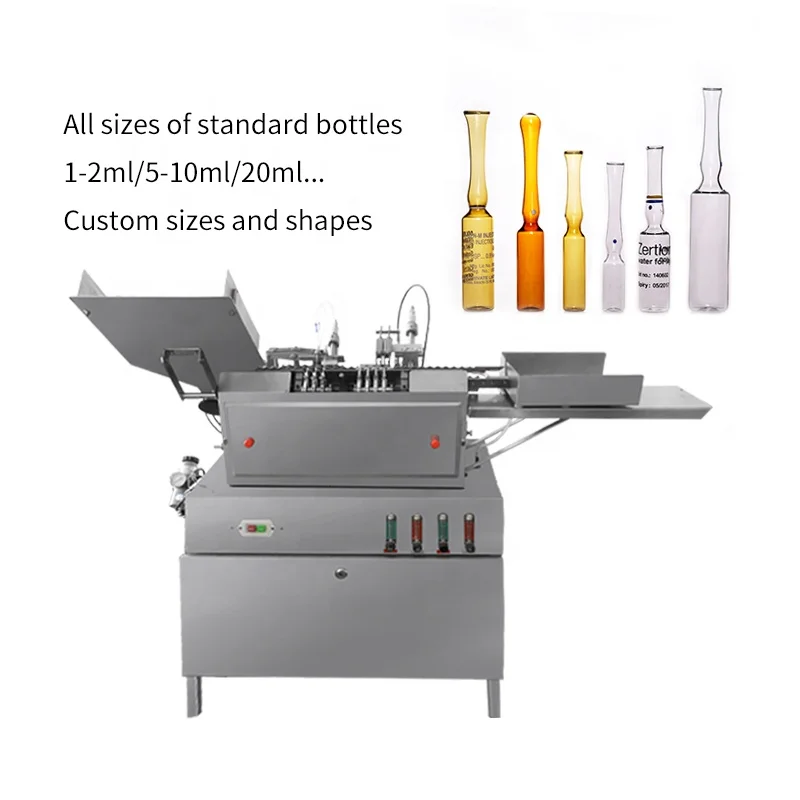 ALG-2 1-2ml 5-10ml 20ml Custom Bottle Glass Ampoule Filling And Sealing Machine