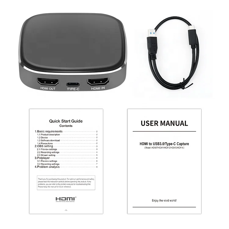 Карта видеозахвата HD USB 3 0 к HDMI для Windows/Linux/Mac Win10 1080P 60fp