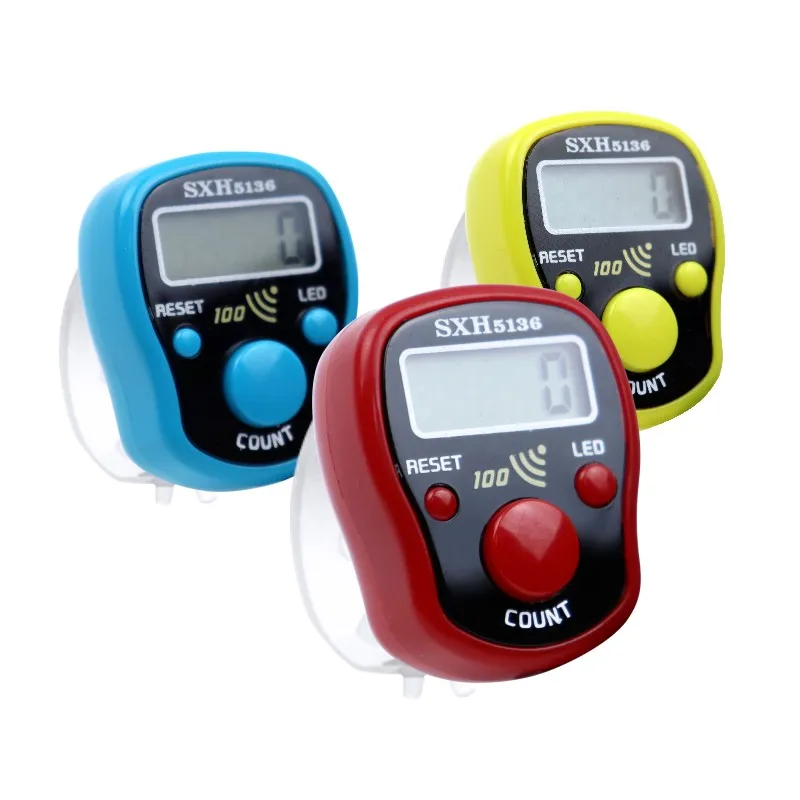 Wholesale with glow-in-the-dark mini finger counter LCD electronic digital display with light counting counter