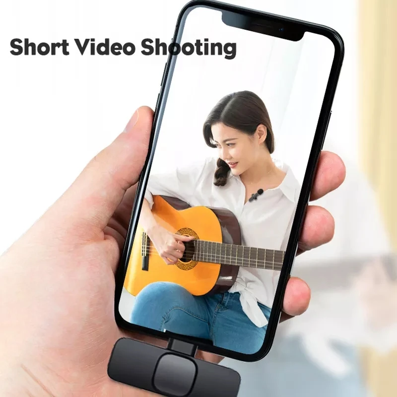 Portable Wireless Lavalier Microphone Broadcast Lapel Set Short Video Recording Chargeable Handheld Microphone Live Streaming