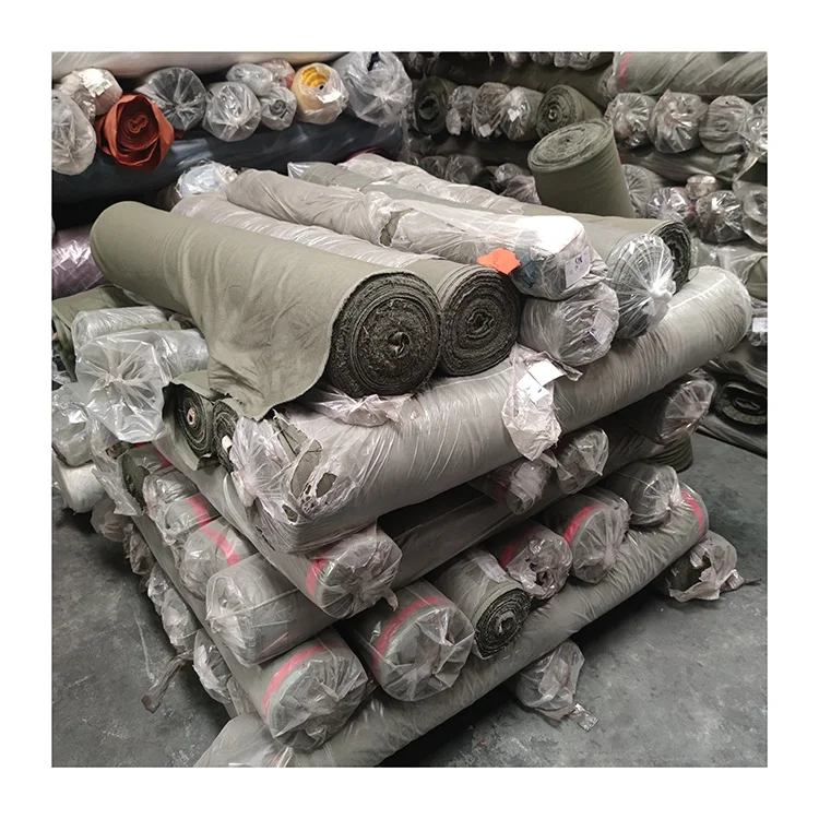 high quality  cotton linen blend flax plain dyed stock fabric for shirts and clothing