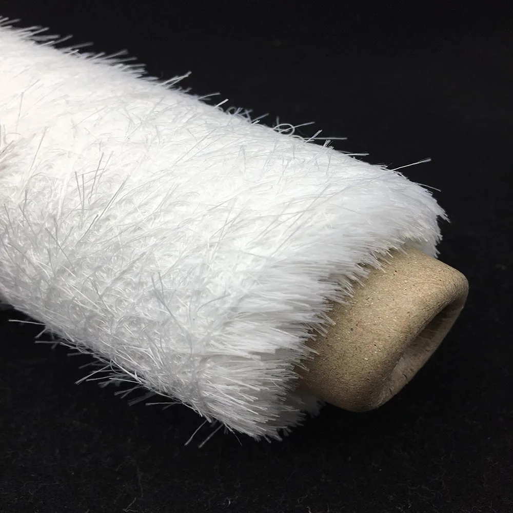 China factory good price 100% polyester fancy feather yarn imitate mink hair yarn 1.3 cm 2 cm 4 cm on stock