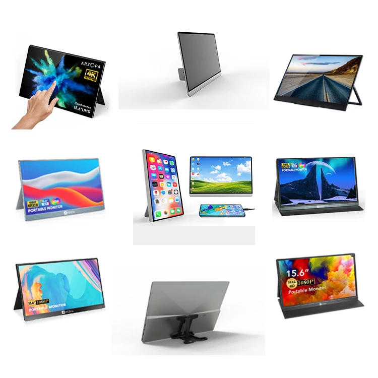 Скидка 20% от производителя OEM ODM низкий минимальный заказ 13,3 14,0 15,6 17,3 дюйма Портативный внешний монитор для ноутбука с сенсорным Wifi аккумулятором VESA