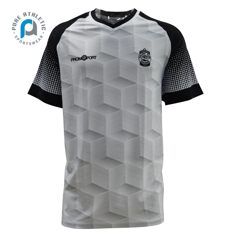 PURE  Custom Professional Sports Wear White/black Soccer Football Uniform / New Sublimation Design Sports Team soccer jersey men