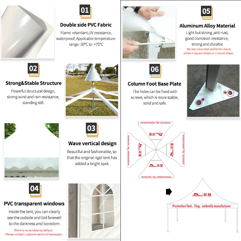 FEAMONT tent for wedding receptions 10 x 10 wedding tent 10 x 15 wedding marquee Pointed  tent for church