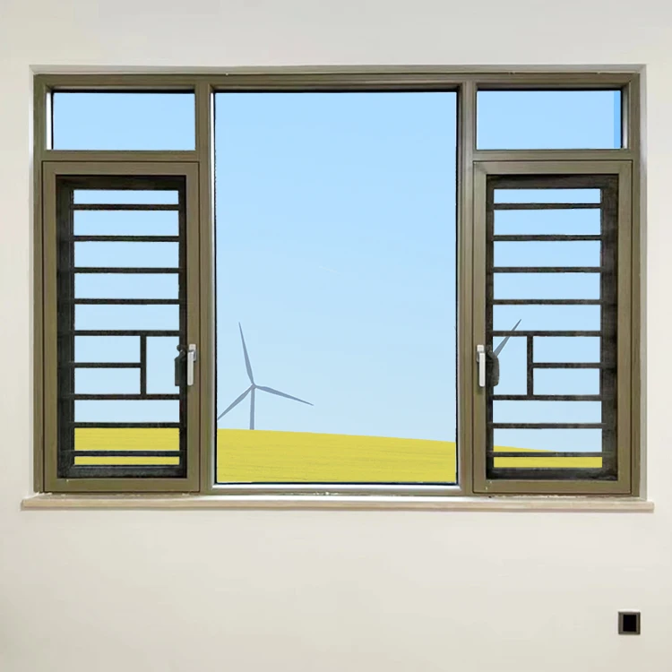 Custom Made Commercial Grade Modern Aluminium Tilt Turn Casement Windows With Double Glazed Tempered Glass