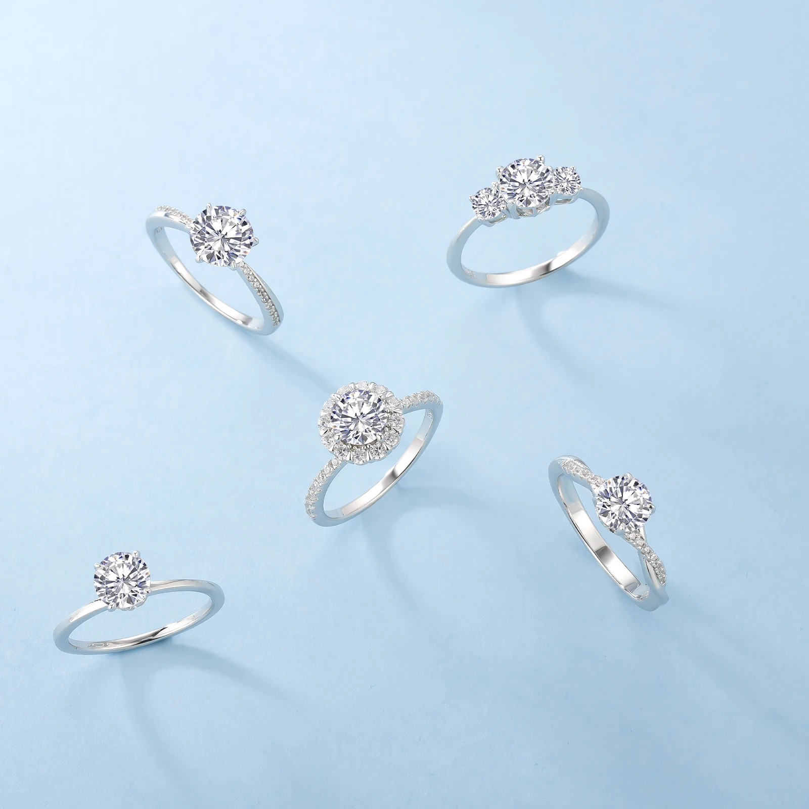 18K Solid White Gold 4-Prong Petite Twisted 1.0 CT IGI Certified Lab-Grown Diamond Women Wedding Engagement Promise Bridal Ring