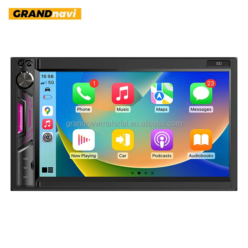 GRANDnavi High Resolution car stereo Universal 7 Inch 2Din Mp5 Player Radio WinCe  Carplay Android Auto