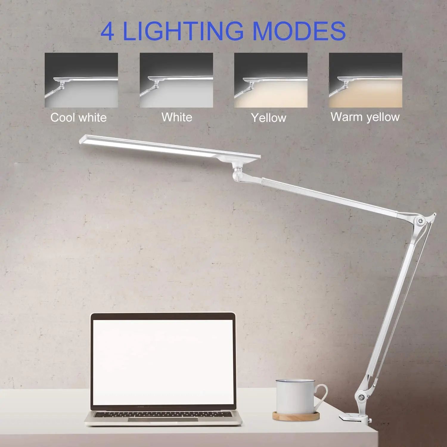 wholesale touch lamps Clip on Desk lamp Bed Lights Long Arm Clamp Flexible LED Desk Lamp for lash reading study drawing