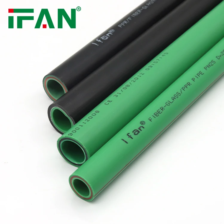 IFAN Plus Full Size Ppr Pipes And Fittings PN20 20mm-125mm Black Water Ppr Pipes For Hot Water