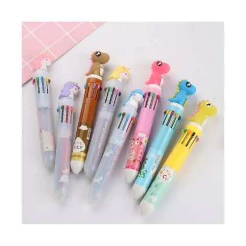 promotion Ballpoint Pens 10 Colors In 1 Pens Multicolor Ball Pens For Kids Gift School Office Supplies Stationery