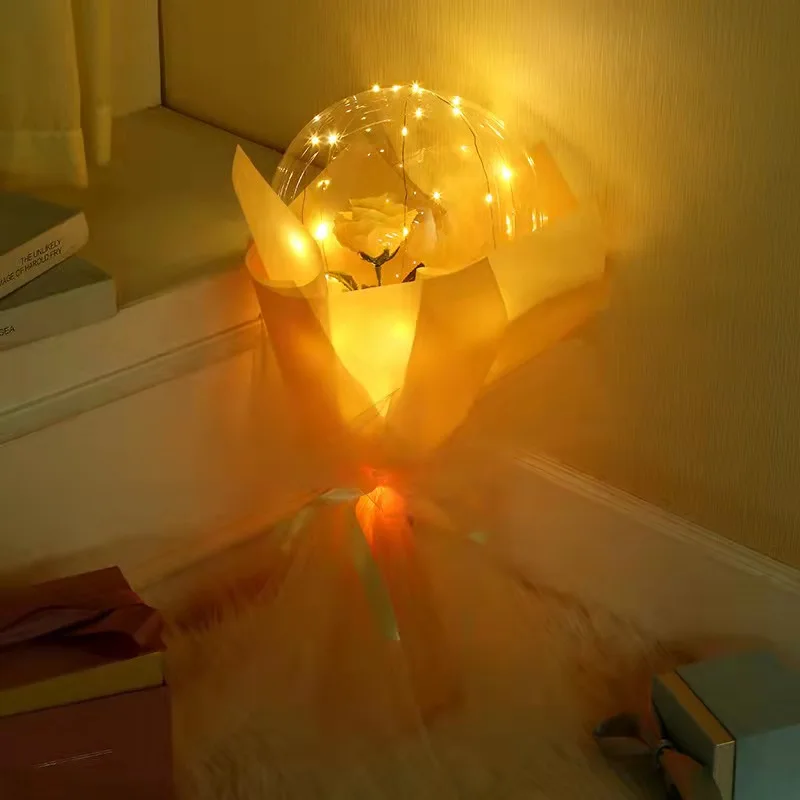 22inch LED Light Luminous Balloon Bouquet Rose Party Lamp Romantic Wedding Birthday Gift Christmas