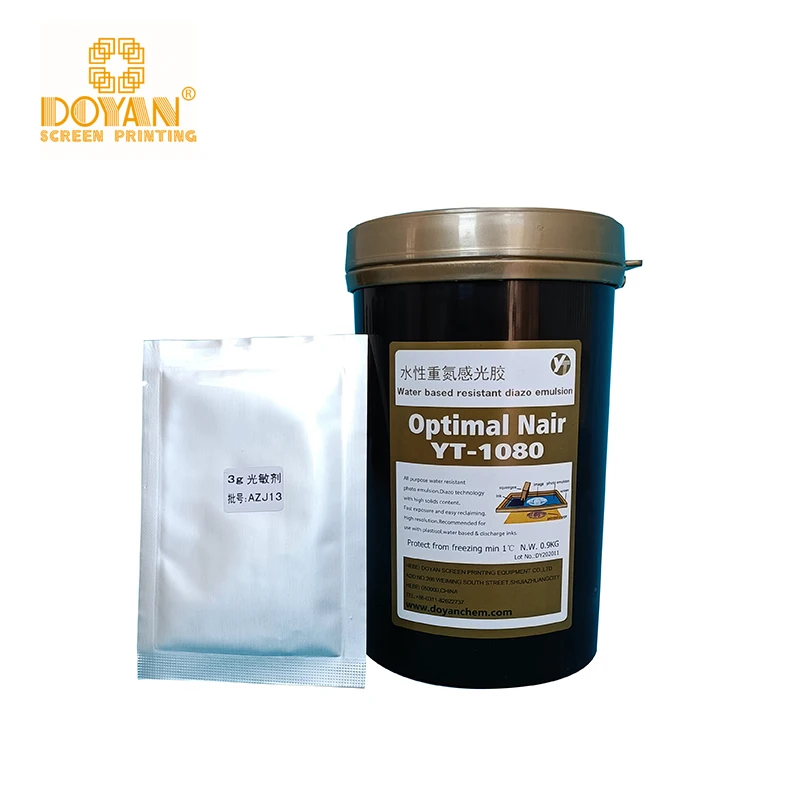 YT1080 DOYAN screen platemaking blue photo emulsion screen printing for plastisol ink