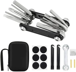 Bike Tire Tyre Repairing Kit Motor Bike Service Tools 11 In 1 Bike Repair Tool With Tire Pry Bars Rods