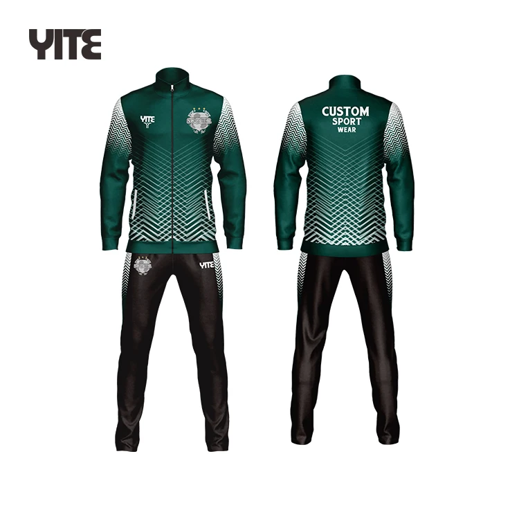 Wholesale Training tracksuit green yellow purple  mens tracksuit custom good quality tracksuit