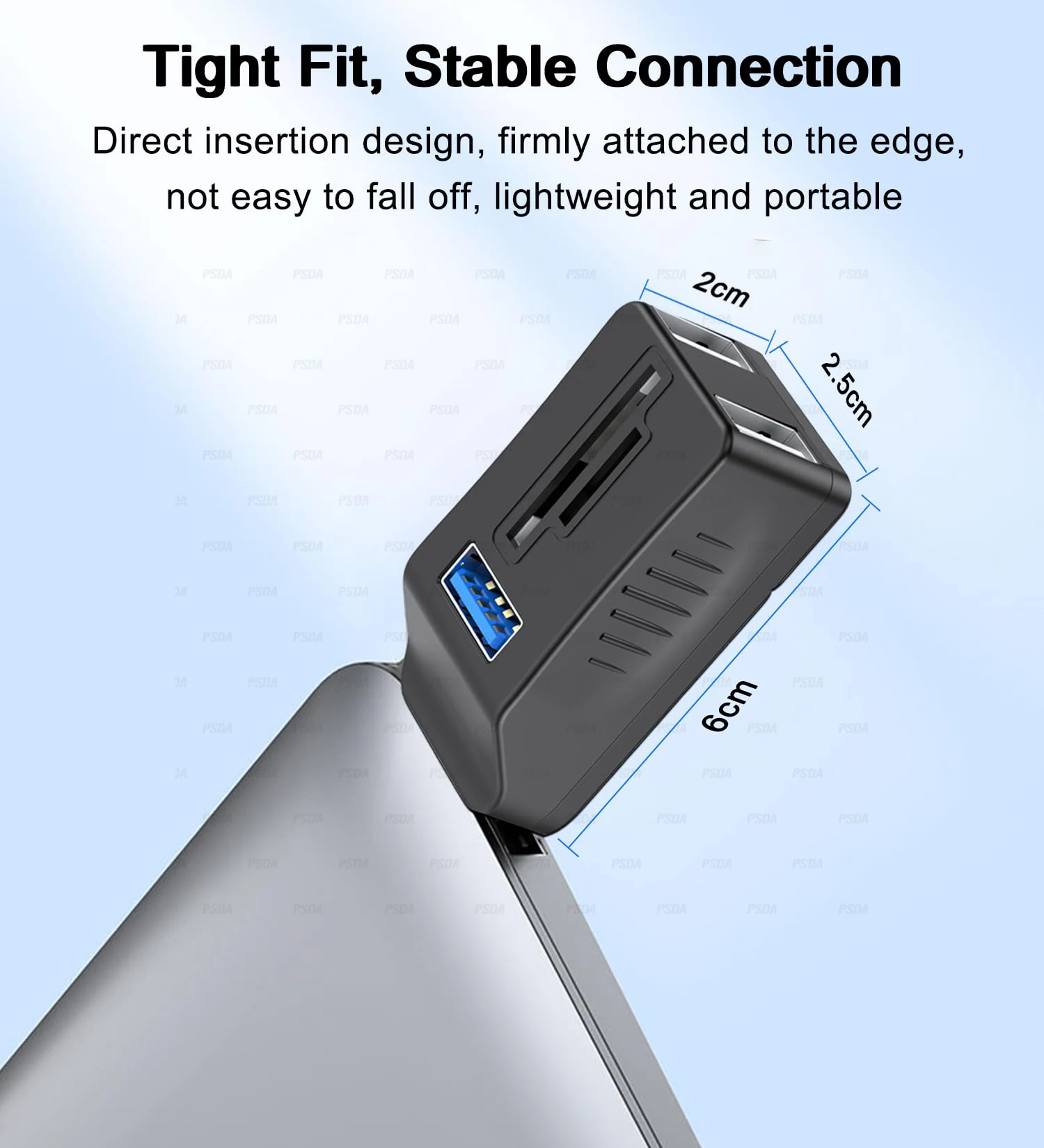 EONLINE OEM LOGO 6IN1  USB 3.0/2.0 Hub Card Reader USB Extender Adapter with Memory SD/TF CardReader Ports USB Splitter
