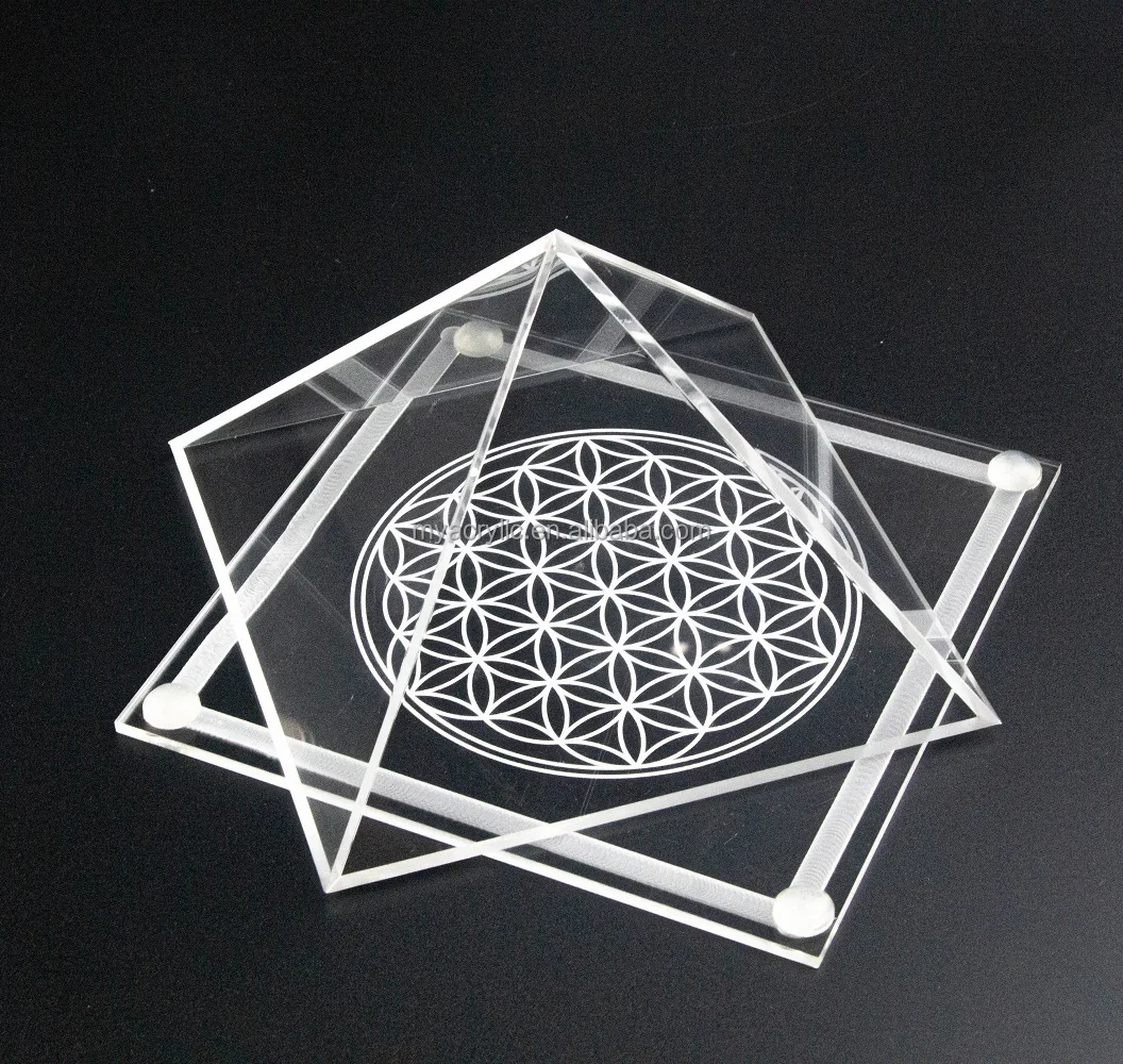 Мой акриловый четырехугольный пирамидальный таинственный продукт духовные Исцеляющие кристаллы пирамидальный держатель формы