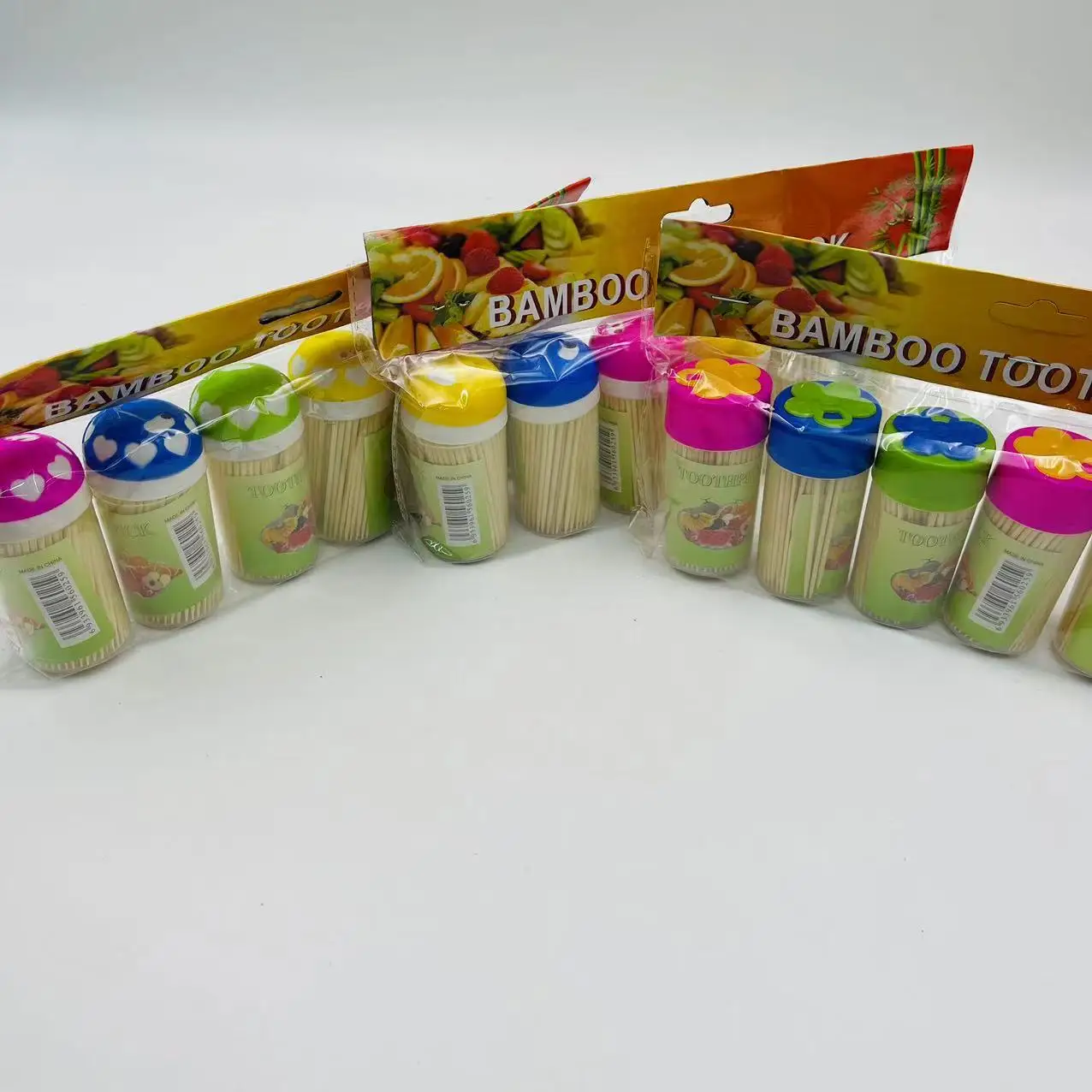 Factory Sale Various Natural Color A Grade Wooden Dental Toothpicks Bamboo Toothpicks