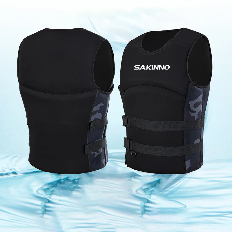 High end surfing rafting swimming fishing buoyancy vest neoprene rescue protection adult life jacket