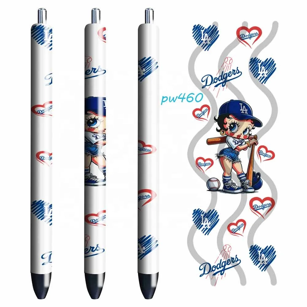Fast Delivery Custom UV DTF Pen Wraps Waterproof Adhesive Stickers for Football and Baseball PVC Material Decoration Decal