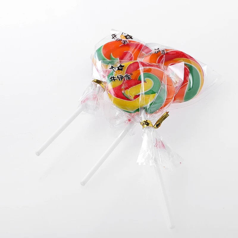 Fruit Flavored Round Flat China Sweet Lollipop Manufacturer
