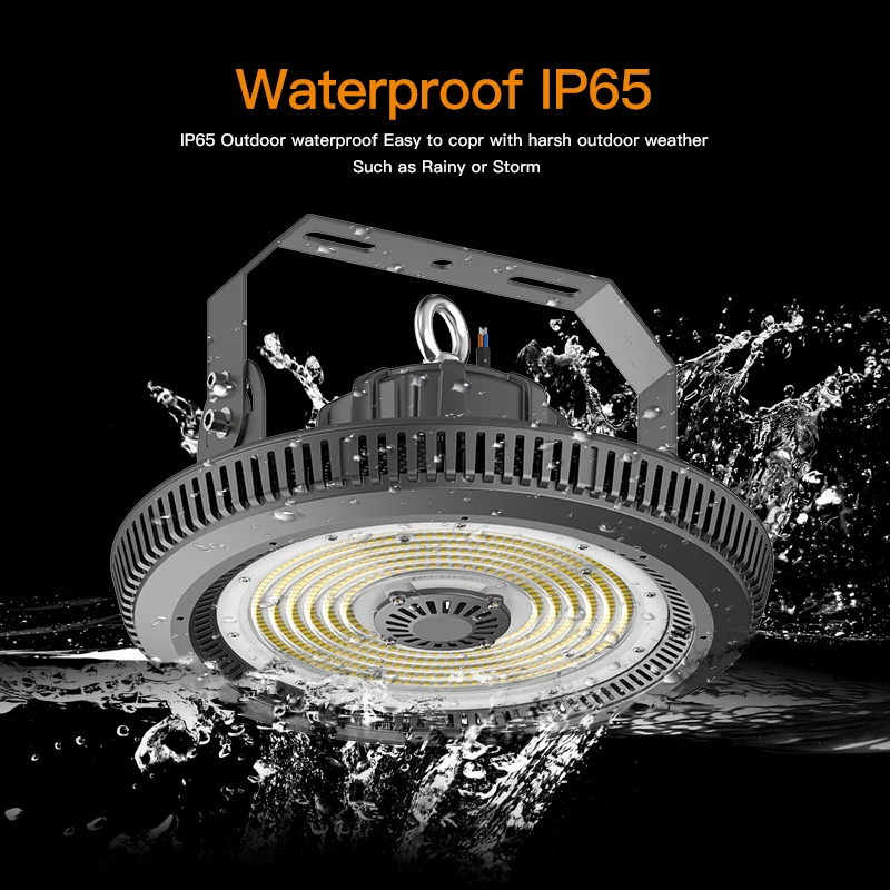 High bay light fixture 100W 150W 200W highbay lamp ceiling fixture installation