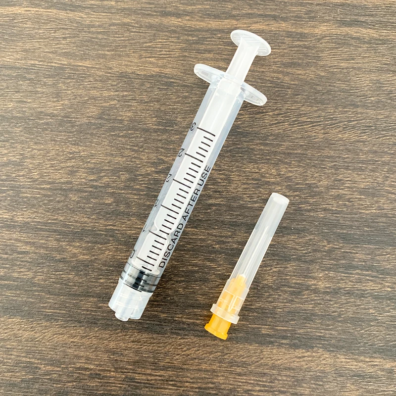 Plastic Sample Injector Pipette Disposable Luer Lock Aseptic Sterile Syringe with Needle for Single Use