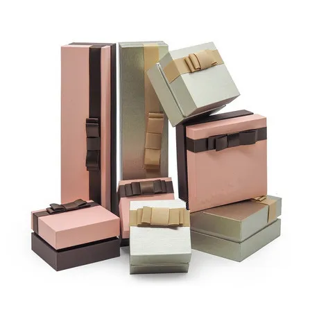 Custom printing necklace earring gift packaging jewelry box ring box