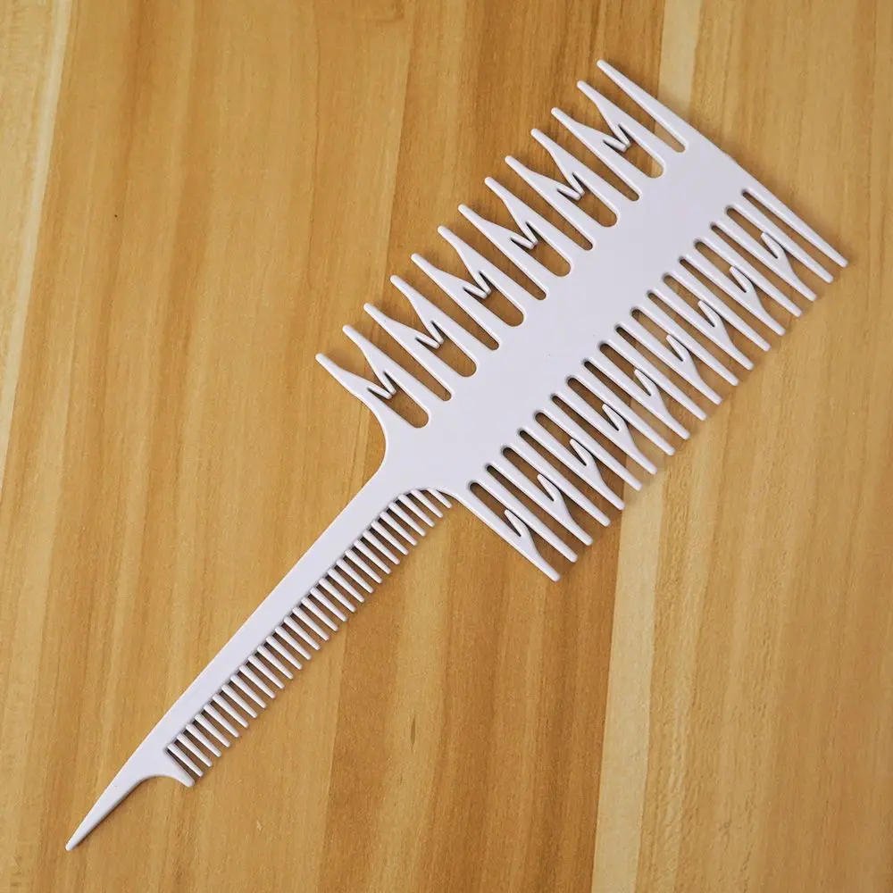 1pcs Women Updo Big Tooth Comb Hair Dyeing Tool Salon Professional Fish Bone Shape Comb Hair Dyeing Sectioning Highlighting Comb