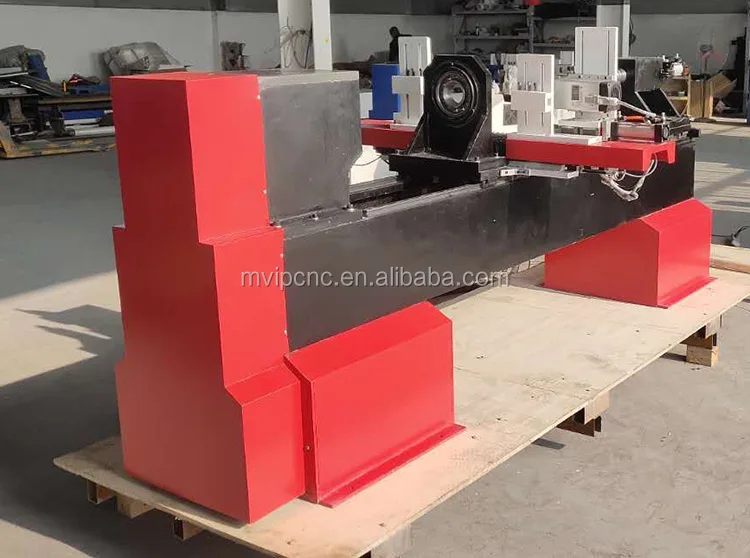 High accuracy cnc wood lathe machine with tools chisel set